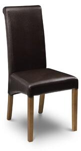 Scuba Chair Brown Faux Leather