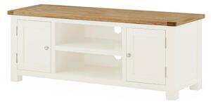 Padstow White Large TV Stand, Screen Sizes Up To 56", Solid Wood | Oak