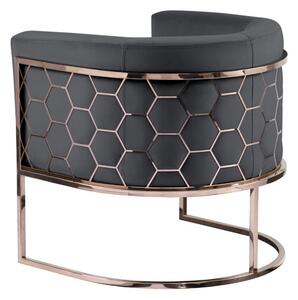 Alveare tub chair Copper -Smoke grey