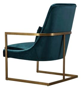 Vantagio Lounge Chair - Peacock - Brushed Gold base