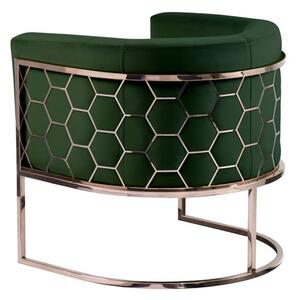 Alveare tub chair Copper -Bottle green