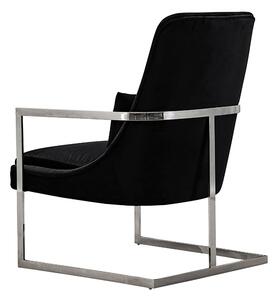 Vantagio Lounge Chair - Black - Silver base