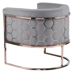 Alveare tub chair Copper -Silver