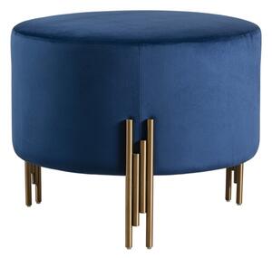 Rubell Large Stool Navy Brass base