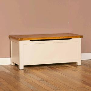Padstow Cream Blanket Box, Trunk, Chest with Soft Close Lid | Solid Wood