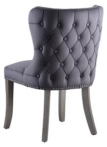 Margonia Dining Chair - Storm Grey with Pewter Legs