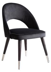 Rossini Dining Chair Black - Silver caps