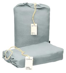 Linen bed clothing 160x200 light grey