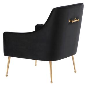Mason lounge Chair - Black – Brushed Gold Legs