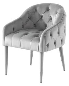 Sophia Dining Chair - Grey - Silver Caps
