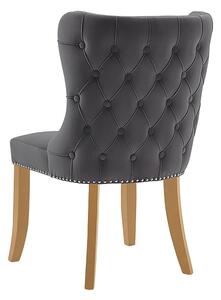 Margonia Dining Chair - Storm Grey - Natural legs