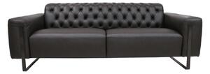 Niobe 3 Seater Sofa Settee Italian Suave Testa Di Moro Brown Real Leather
