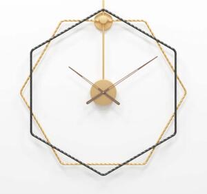 European Hexagonal Metal Wall Clock