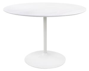 Gwen White Faux Marble High Gloss Contemporary Round Dining Table | Roseland Furniture
