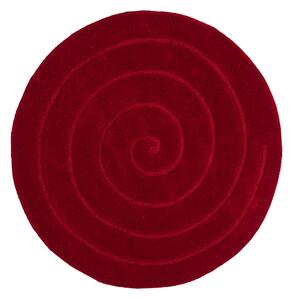 Spiral Circle Rug Red