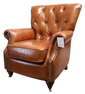 Chesterfield Handmade Chatsworth Armchair Vintage Tan Distressed Real Leather