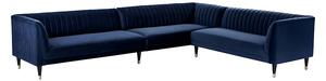 Baxter Large Right Hand Corner Sofa - Navy Blue