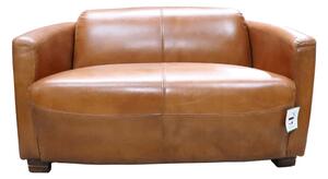 Marlborough Genuine Vintage 2 Seater Tub Sofa Distressed Tan Real Leather