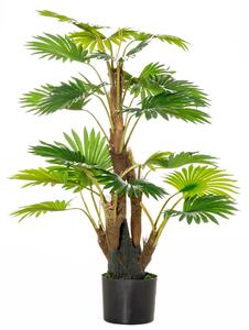 HOMCOM Artificial Tropical Palm Tree Fake Decorative Plant in Nursery Pot for Indoor Outdoor Décor, 135cm