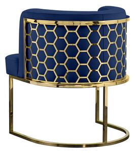 Alveare Dining Chair Brass - Royal Blue