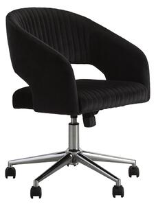 Niantic Black Velvet Swivel Chair