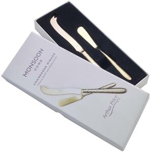 Arthur Price Monsoon Champagne Mirage Cheese & Butter Knife Set