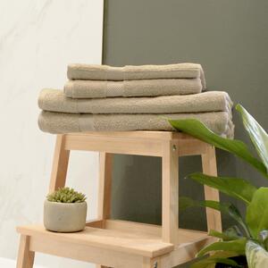 Loft Combed Cotton 4-piece Hand/Bath Towel Set Oatmeal