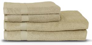Loft Combed Cotton 4-piece Hand/Bath Towel Set Oatmeal