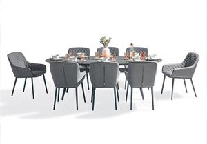 Sunbrella Weatherproof 8 Seat Oval Garden Dining & Chairs Set | Roseland