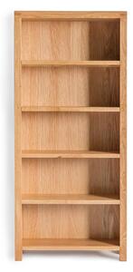 Abbey Light Oak Large 5 Shelf Bookcase | Roseland Furniture