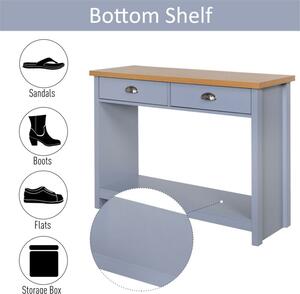Retro Style 2 Drawer Console Table