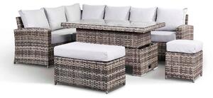 Sloane 8 Seater Rattan Corner Sofa Dining Set | Outdoor Patio Garden Furniture Set | Roseland Furniture