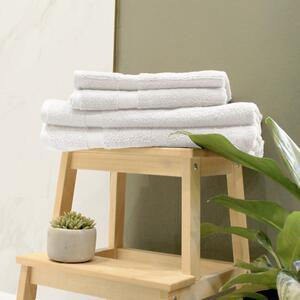 Loft Combed Cotton 4-piece Hand/Bath Towel Set White