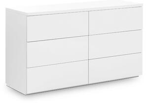 Quebec 6 Drw Wide Chest - White Gloss