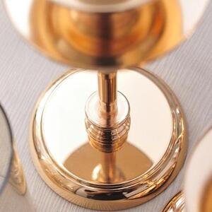 Golden Metal & Glass Candle Holder