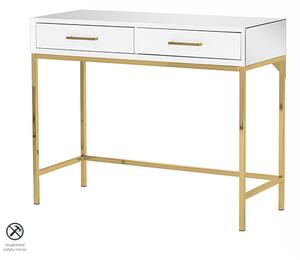 Trio White and Champagne Gold Console Table