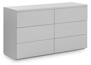 Quebec 6 Drw Wide Chest - Grey Gloss
