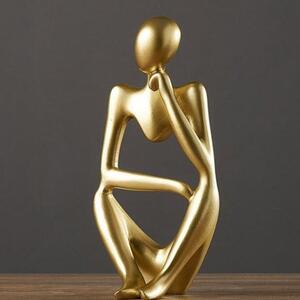 Antique Character Resin Model in Gold