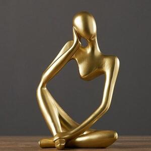 Antique Character Resin Model in Gold