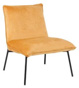 Beau Upholstered Padded Velvet Lounge Chair with Black Legs | Roseland