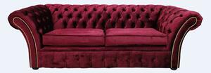 Chesterfield 3 Seater Velvet Rosso Red Sofa Bespoke In Balmoral Style