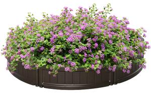 Outsunny Raise Garden Bed Kit, Round Planter Box Above Ground, DIY Assembly for Flowers/Herb/Vegetables Outdoor Garden Backyard, Φ123 x 21cm