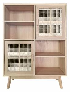 Zeke Scandi Wooden Storage & Display Cabinet with Rattan Cane Doors | Roseland