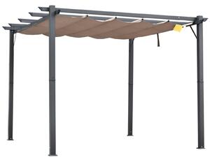 Outsunny 3 X 3 Meter Aluminium Pergola Canopy Gazebo Awning Outdoor Garden Sun Shade Shelter Marquee Party BBQ