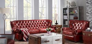 Beresford Handmade Chesterfield Sofa Suite Vintage Distressed Real Leather
