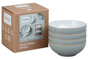 Denby Elements Light Grey Set Of 4 Cereal Bowls
