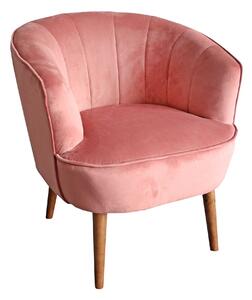 Hester Pink or Green Pleated Vanity Accent Velvet Arm Chair | Roseland