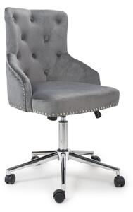 Bronco Velvet Grey Office Chair