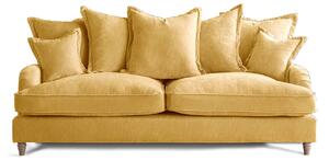 Rupert Pillow Back 4 Seater Sofas | Modern Grey Green Blue Living Room Settee Upholstered Fabric Chenille Couch | Roseland UK