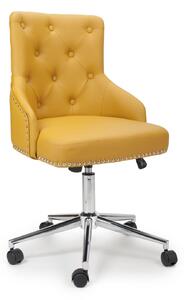 Bronco Leather Effect Yellow Office Chair
